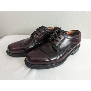 Johnston & Murphy Men's Dress Shoes 10.5 M Leather Burgundy Plain Toe